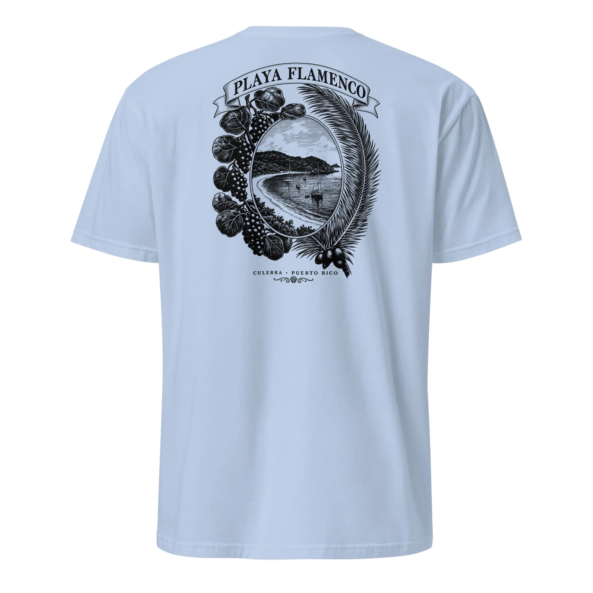 Playa Flamenco Botanical Tee thumbnail, Light Blue
