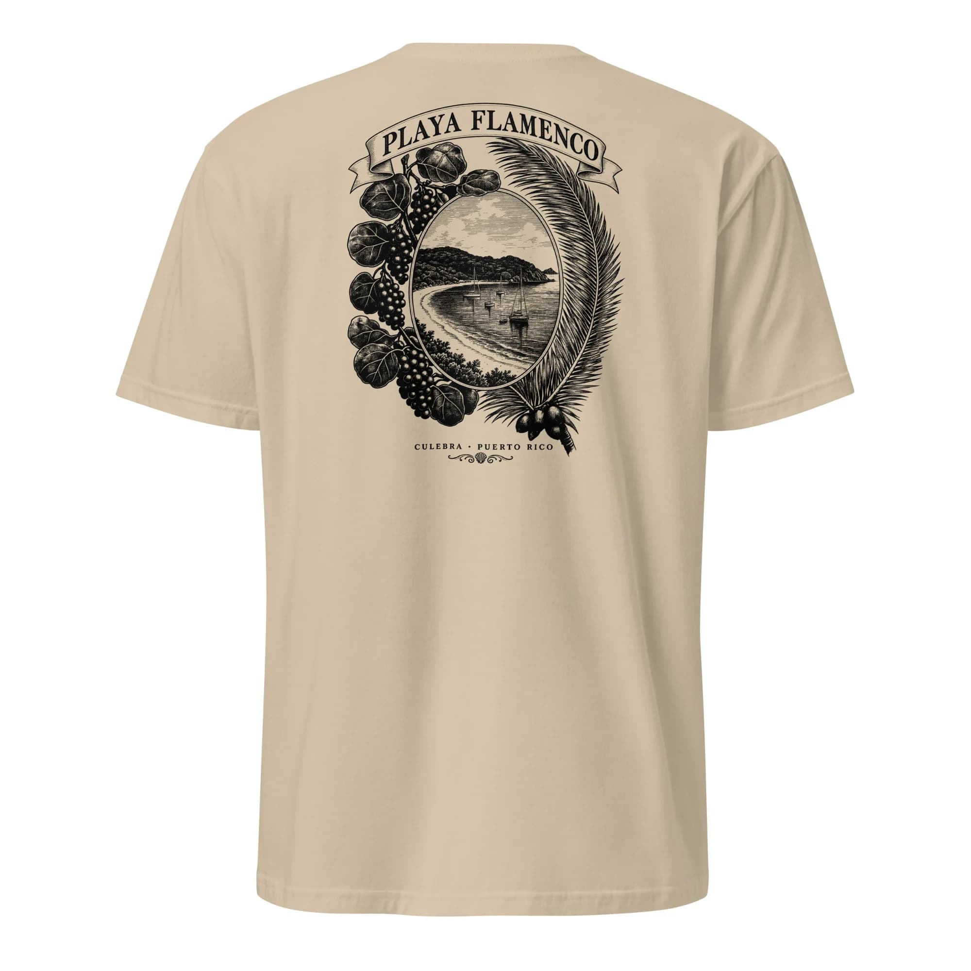 Playa Flamenco Botanical Tee thumbnail, Sand