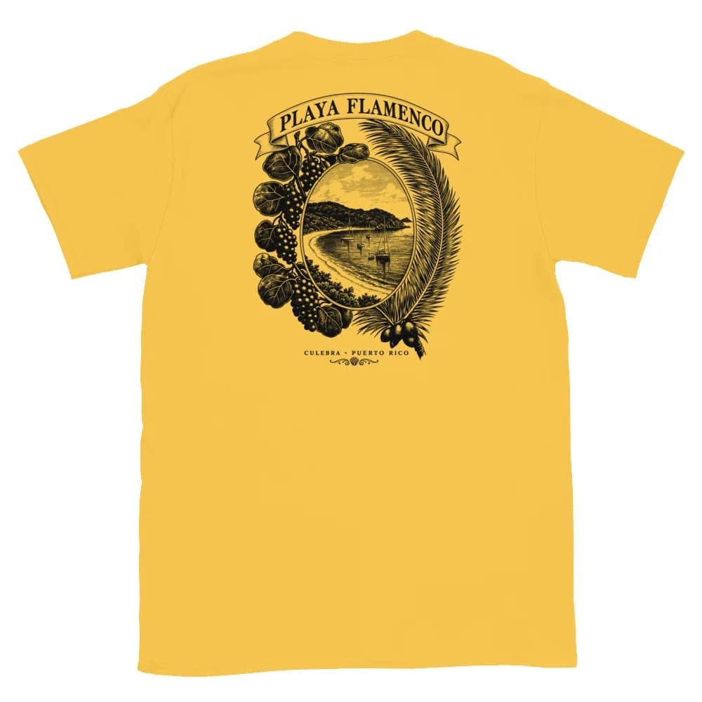 Playa Flamenco Botanical Tee thumbnail, Daisy (back)