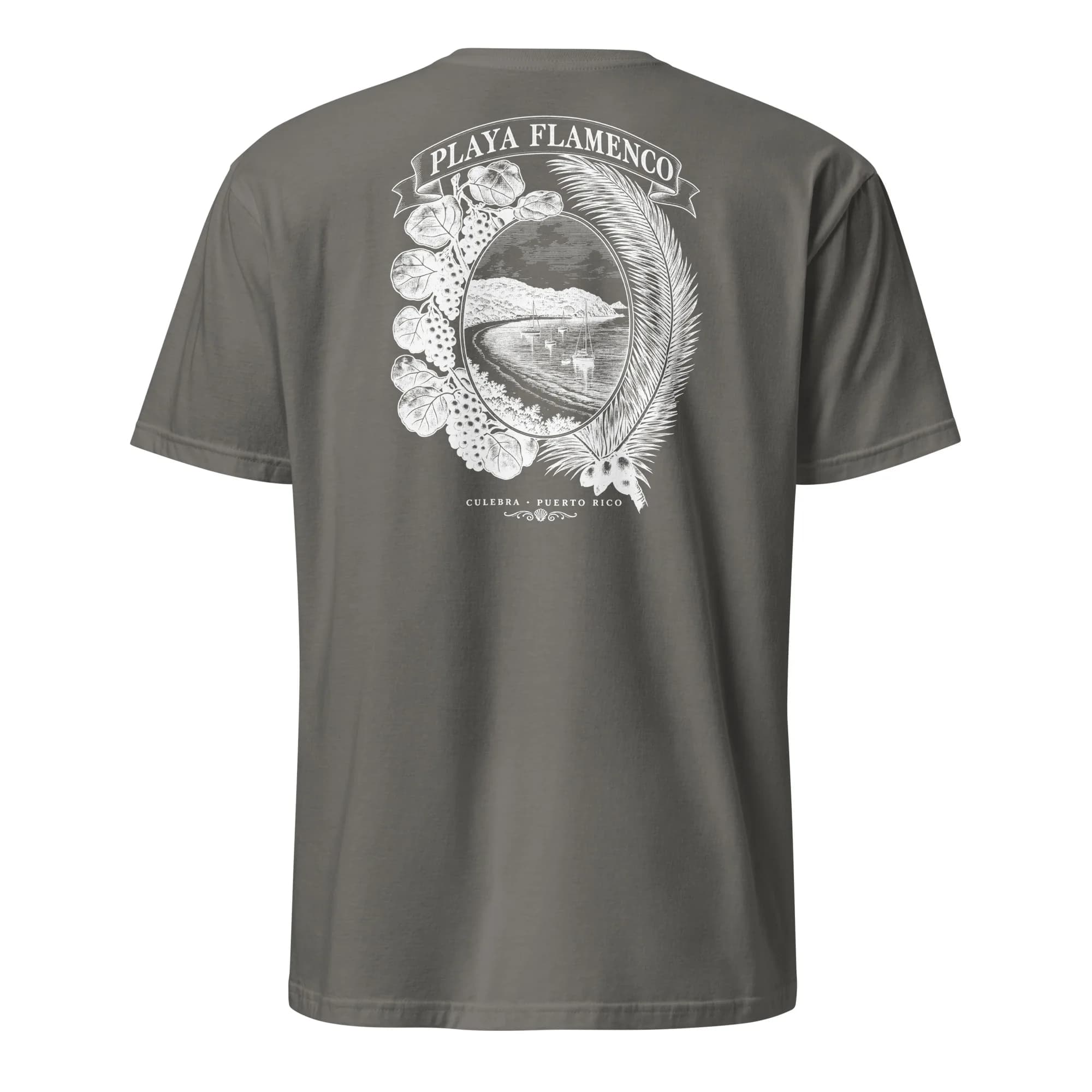 Playa Flamenco Botanical Tee thumbnail, Charcoal