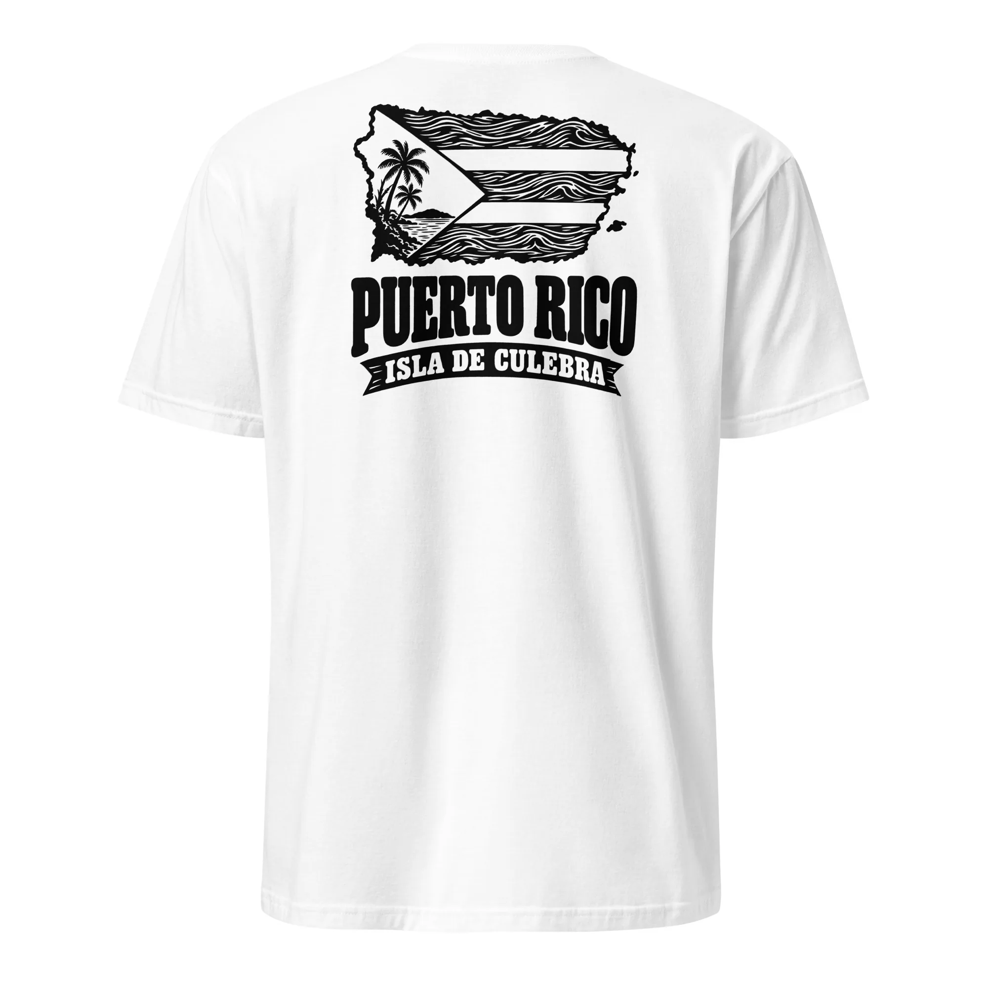 Puerto Rico Flag Stencil Tee thumbnail, White