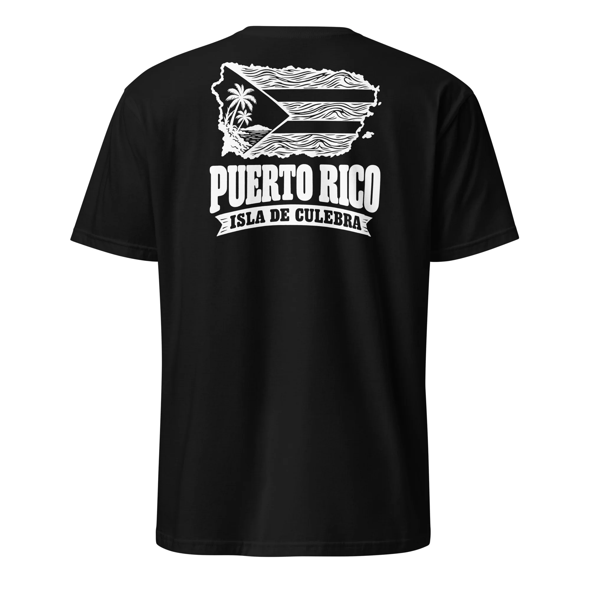 Puerto Rico Flag Stencil Tee thumbnail, Black