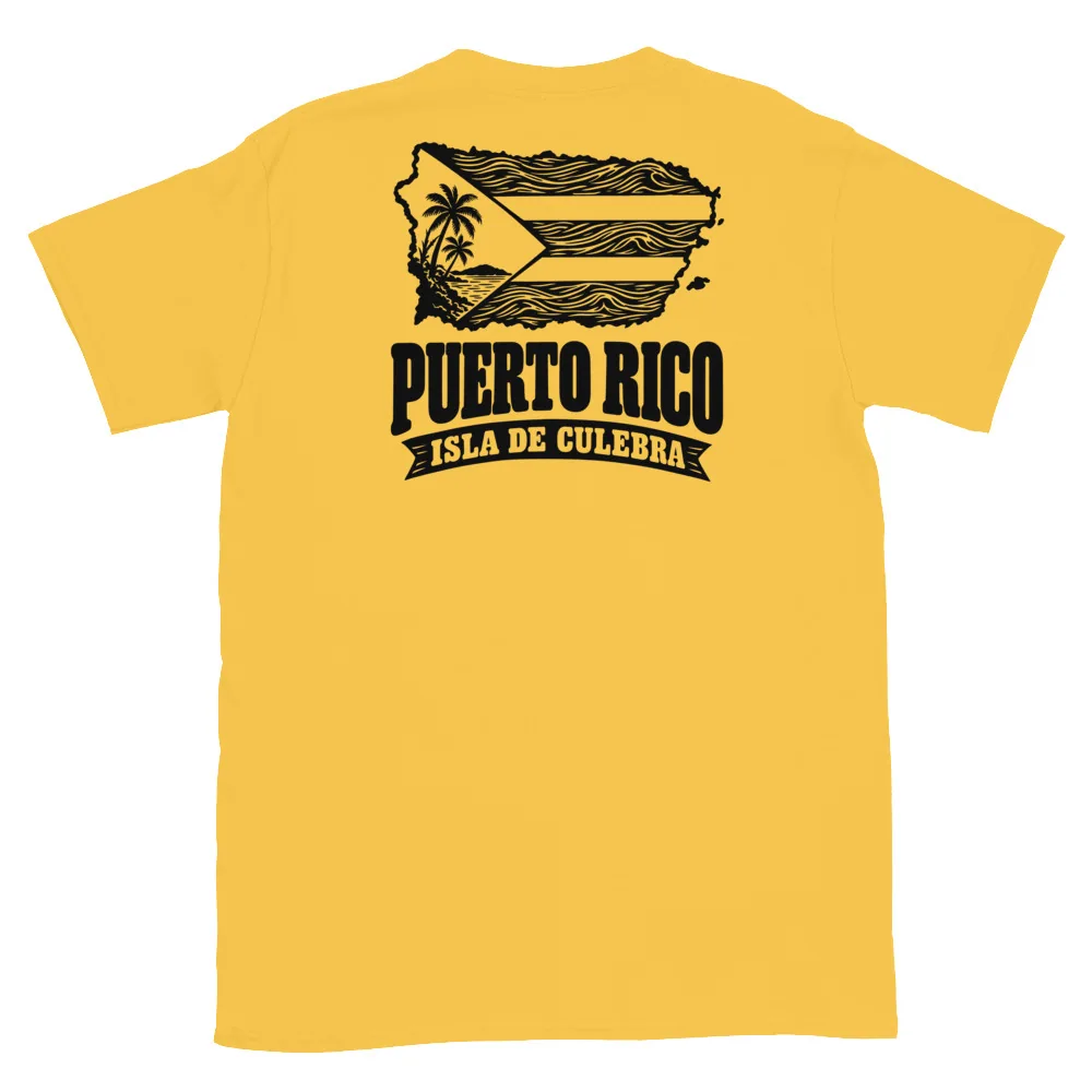 Puerto Rico Flag Stencil Tee thumbnail, Daisy (back)