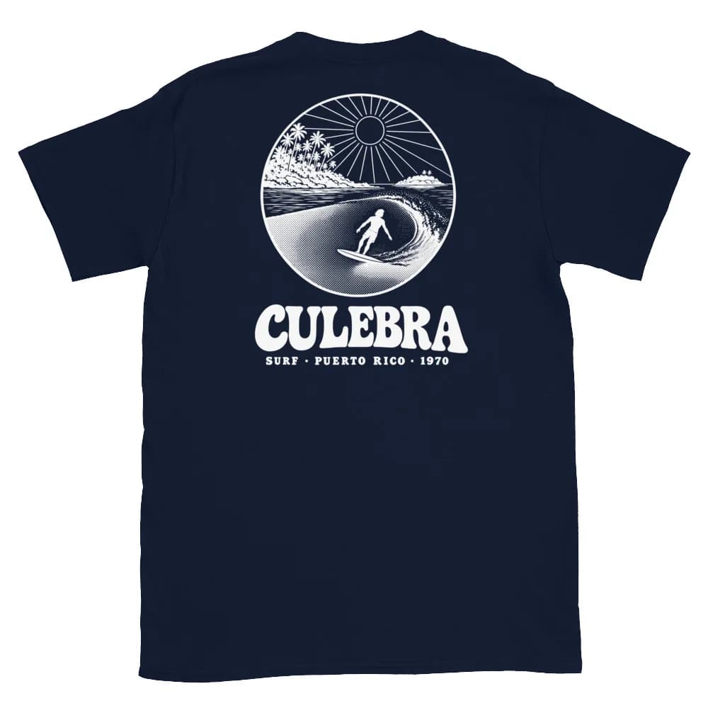 Culebra Surf 1970 Tee thumbnail, Navy (back)