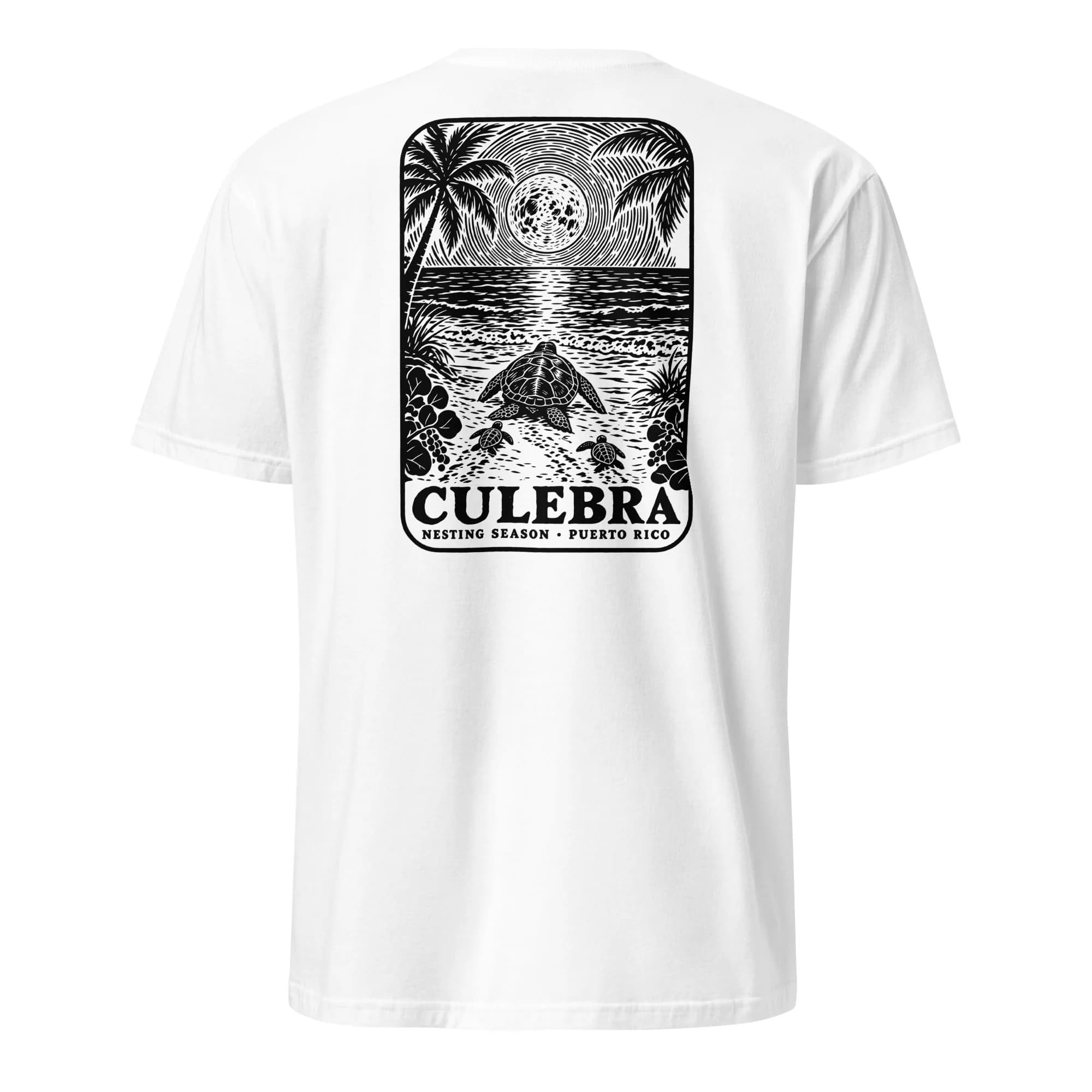 Culebra Turtle Nesting Moon Tee thumbnail, White