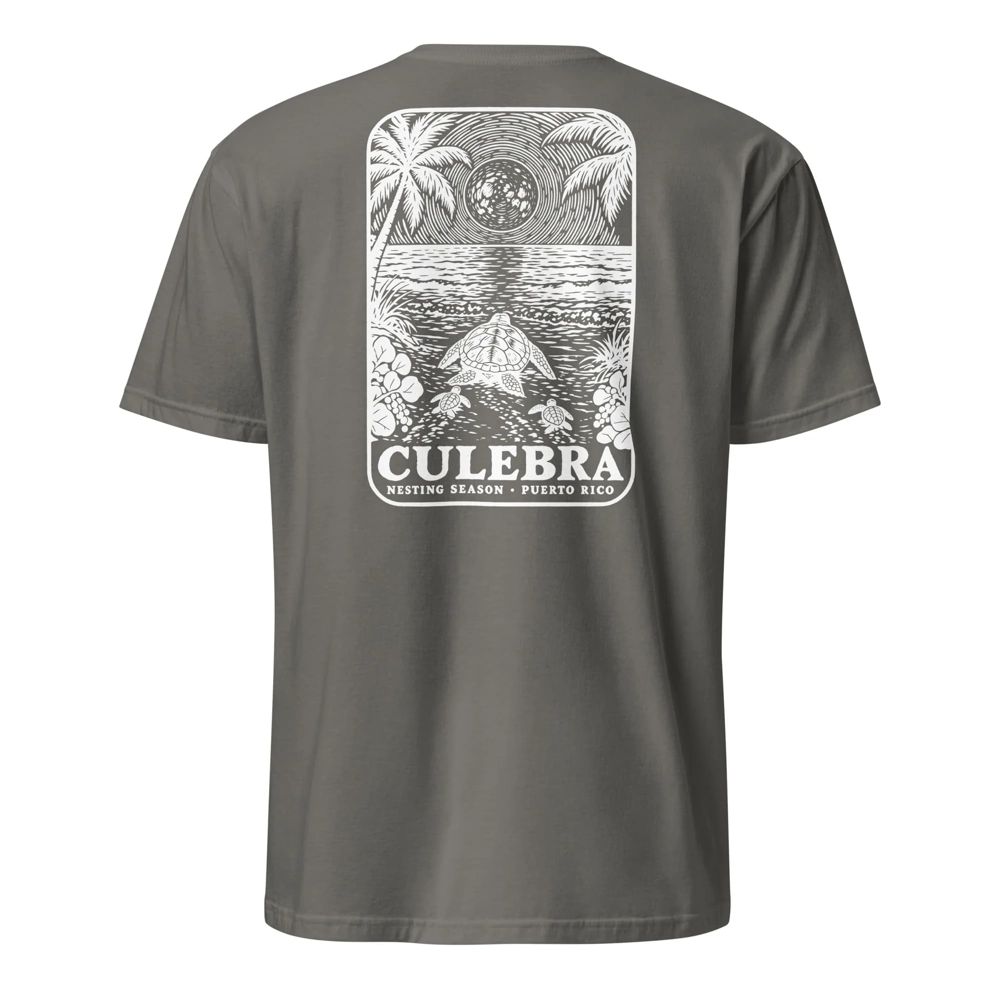 Culebra Turtle Nesting Moon Tee thumbnail, Charcoal