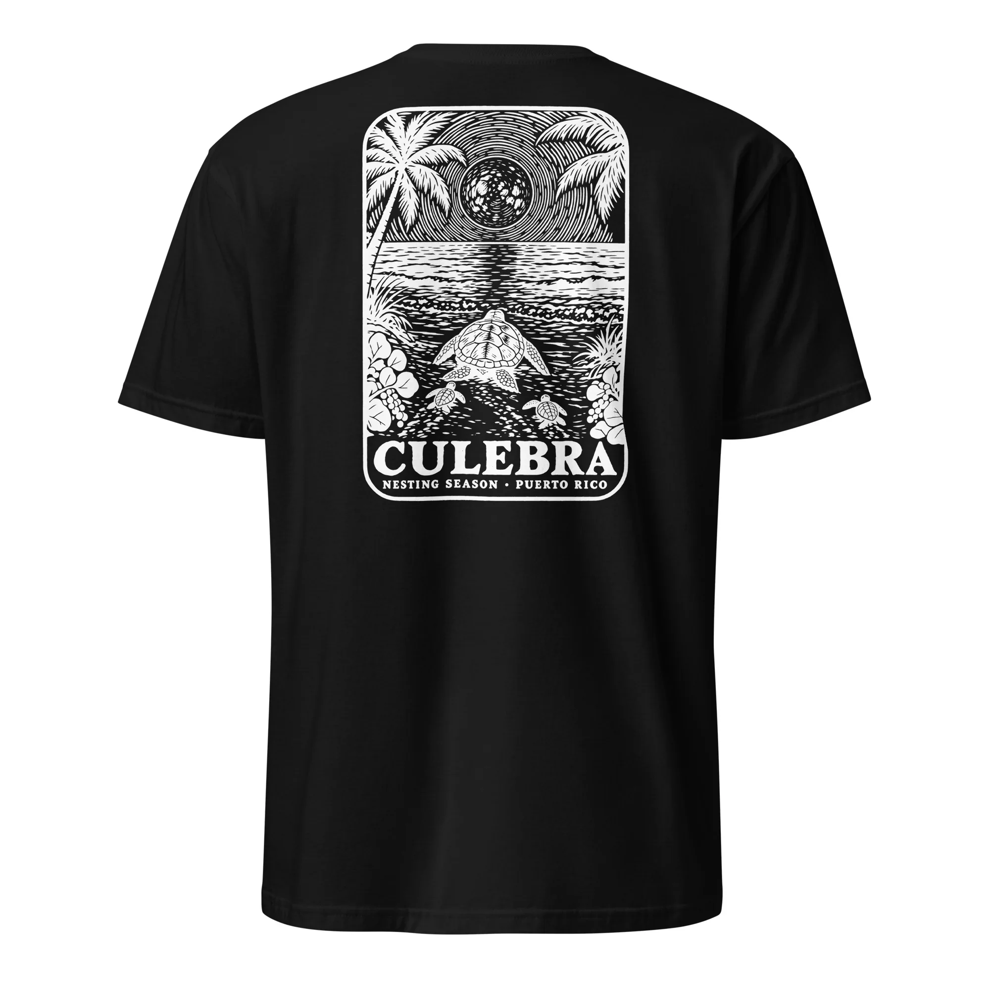 Culebra Turtle Nesting Moon Tee thumbnail, Black