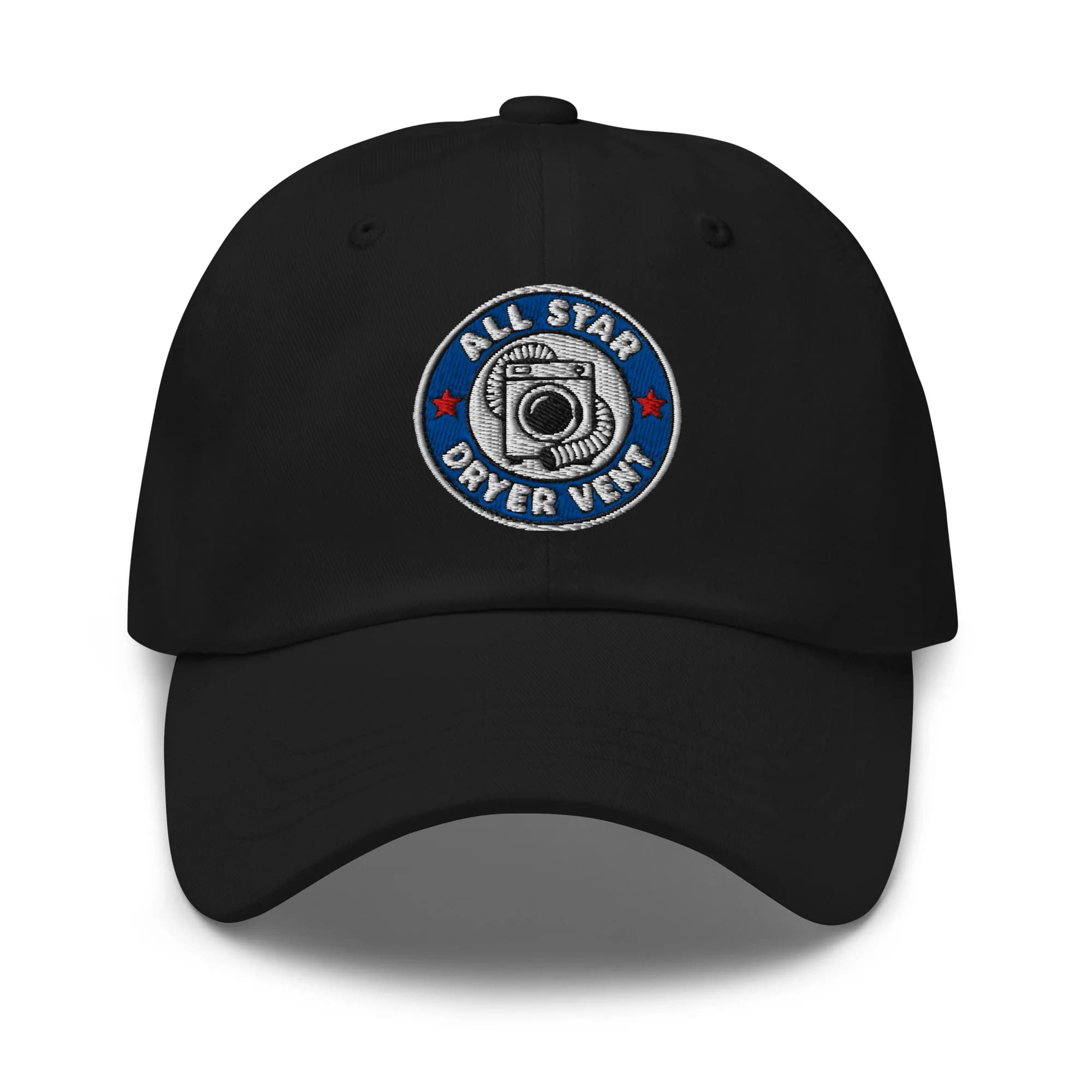 All Star Dryer Vent Embroidered Dad Hat thumbnail, Black
