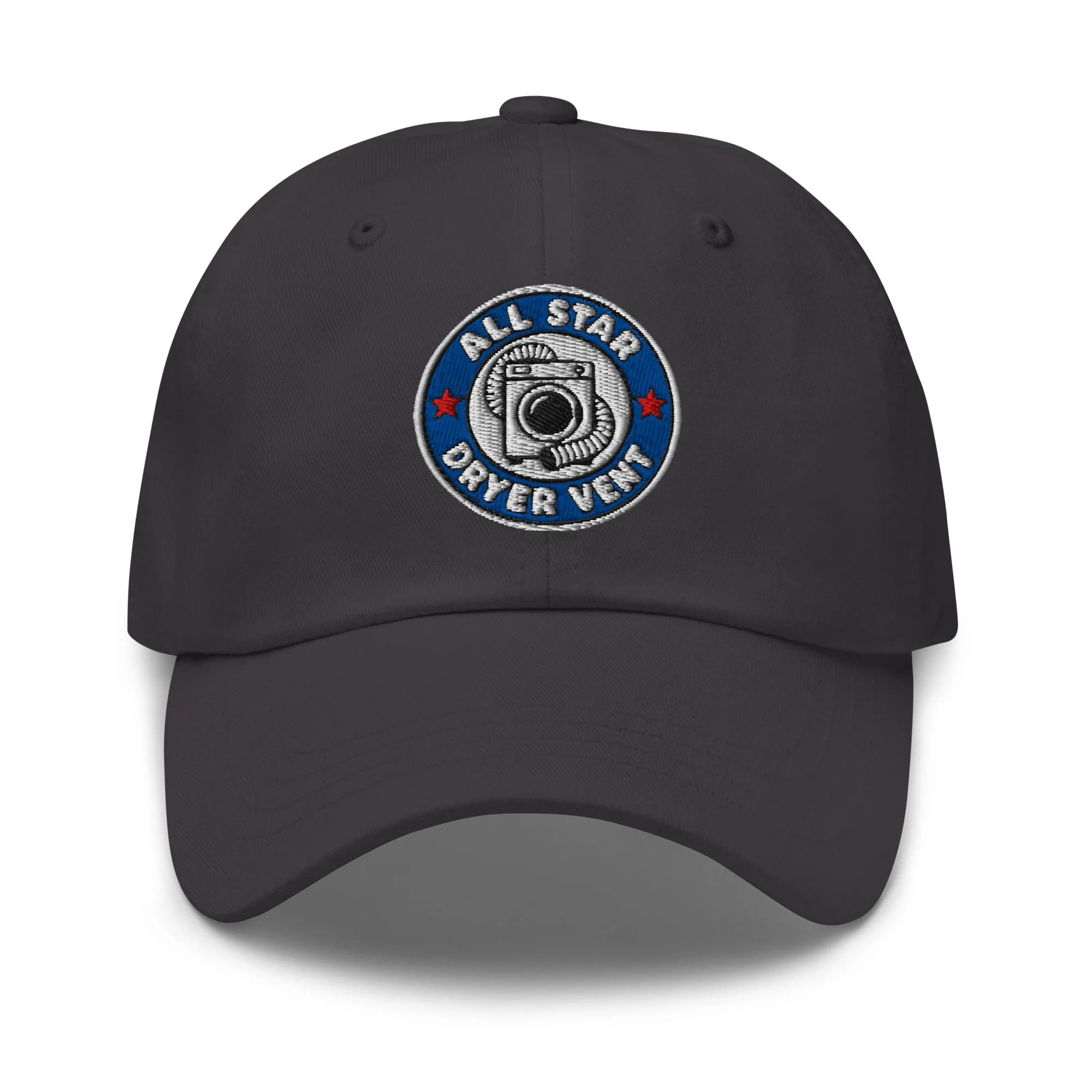 All Star Dryer Vent Embroidered Dad Hat thumbnail, Dark Grey