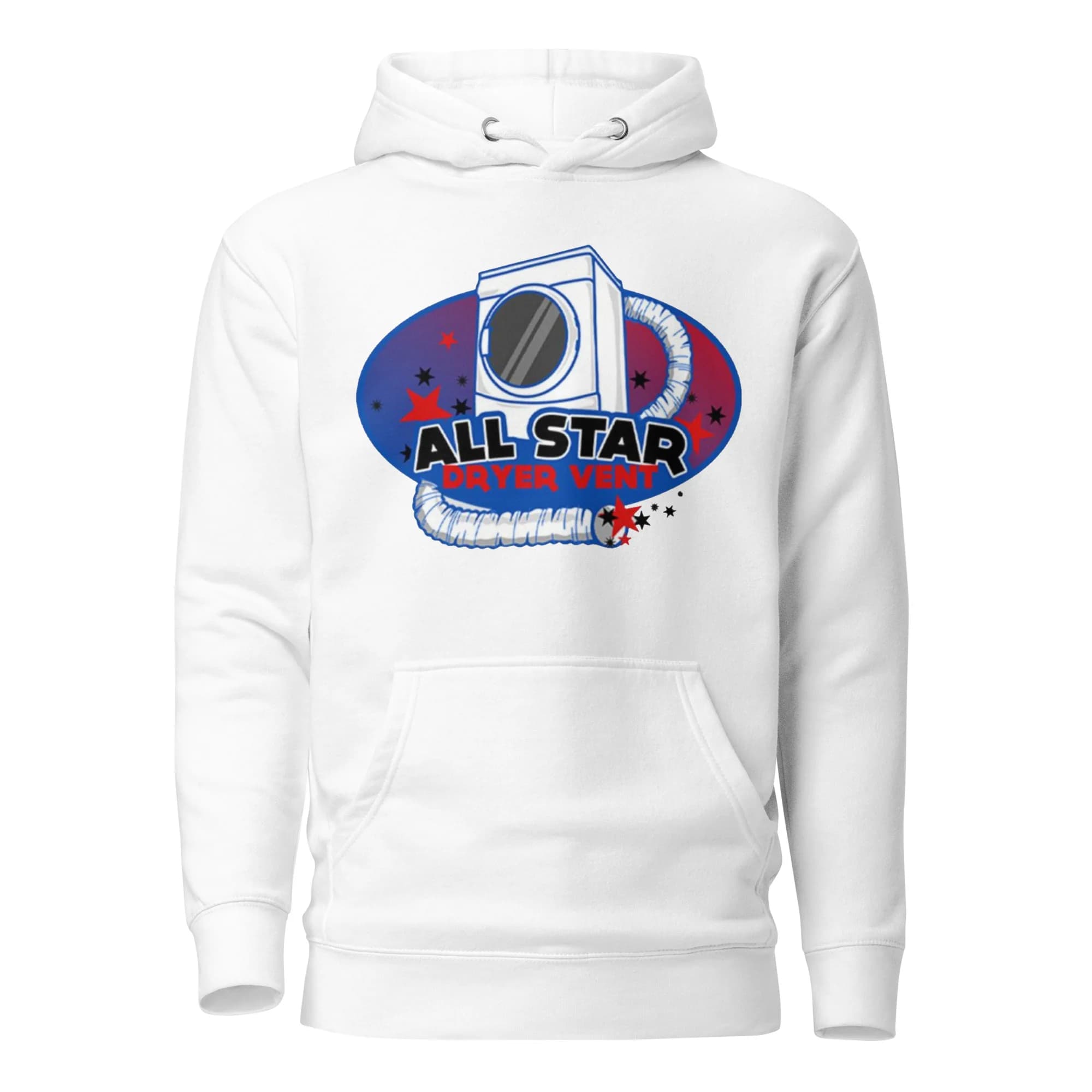 All Star Dryer Vent Logo Hoodie thumbnail, White