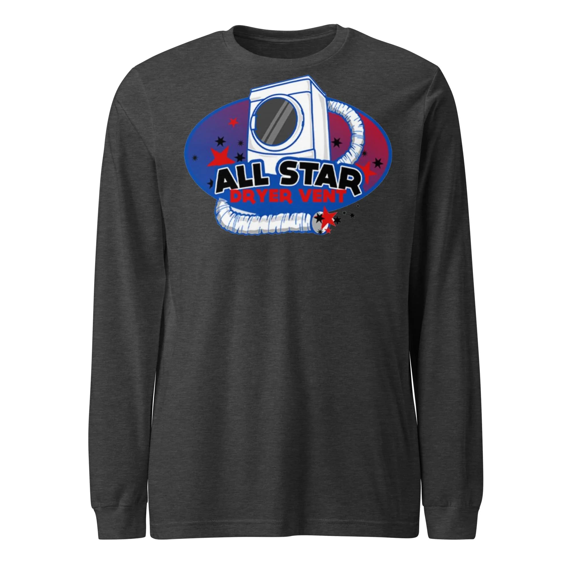 All Star Dryer Vent Logo Long Sleeve Tee thumbnail, Dark Grey Heather