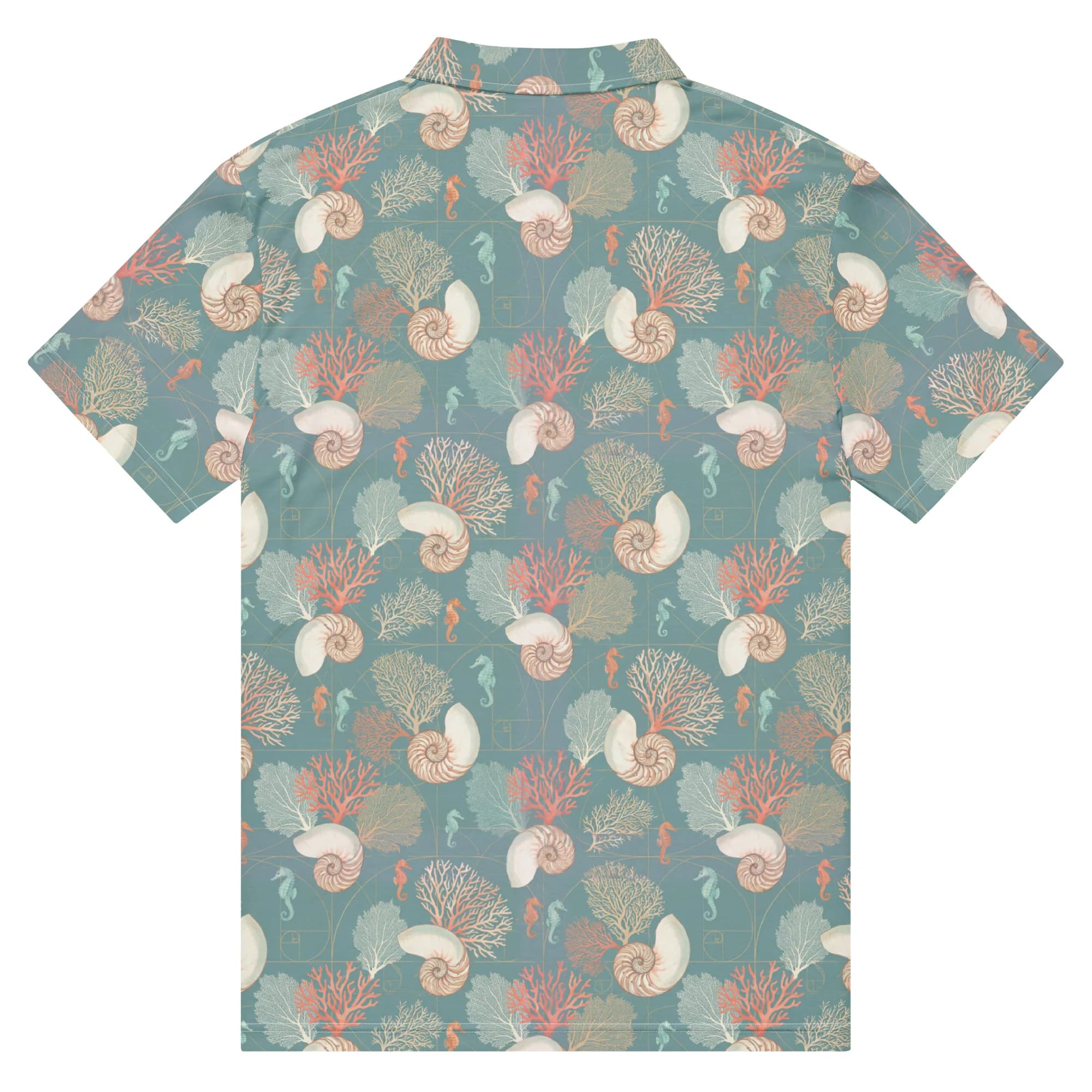 Fibonacci Reef Golf Polo thumbnail, Back