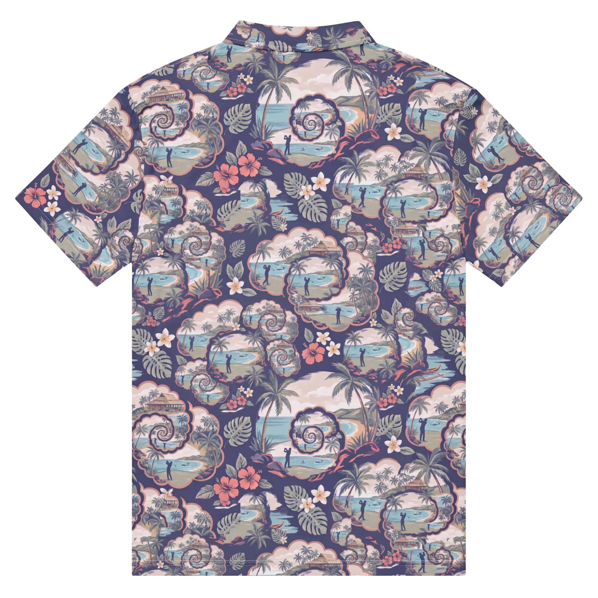 Kapalua Fractal Windows Golf Polo thumbnail, Back