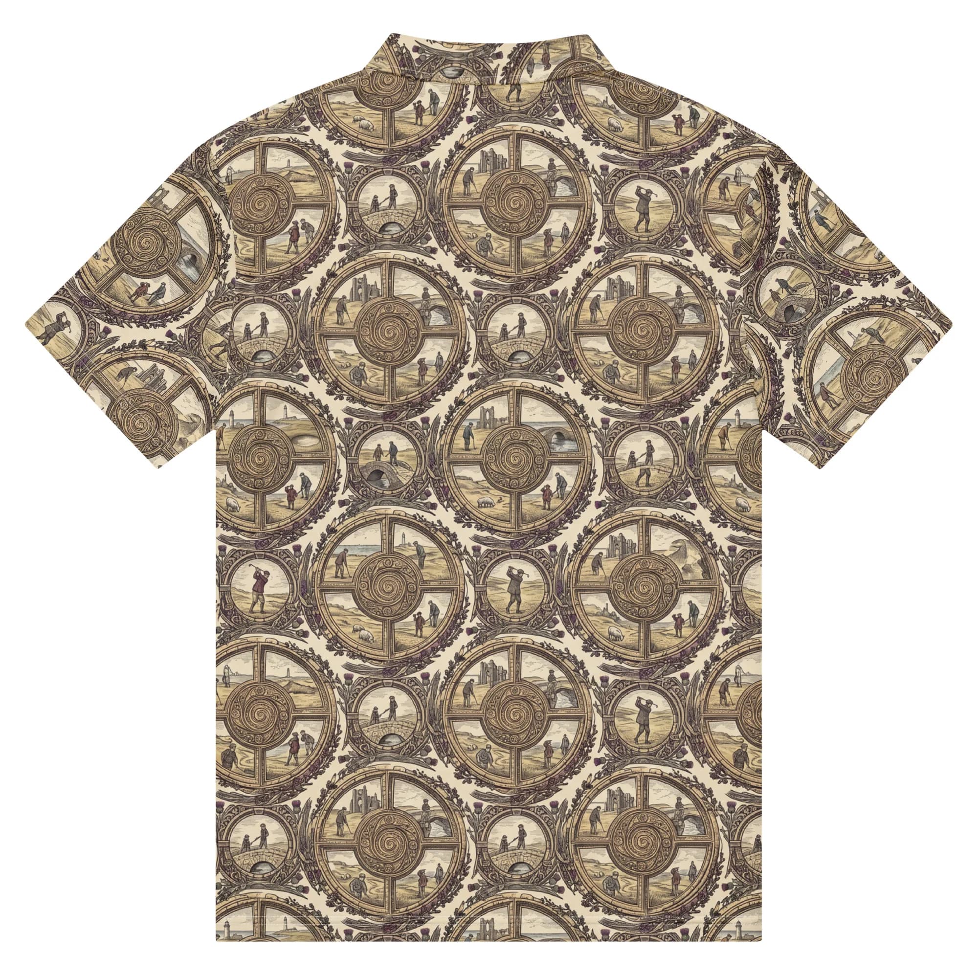 Links Golden Spiral Golf Polo thumbnail, Back