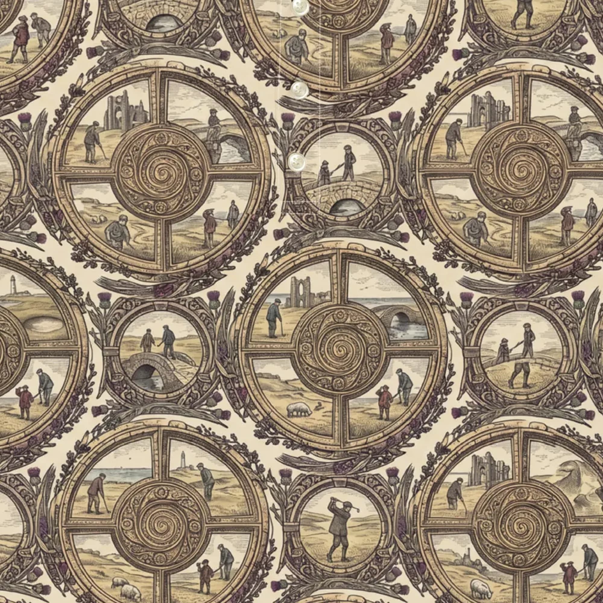 Links Golden Spiral Golf Polo thumbnail, Detail
