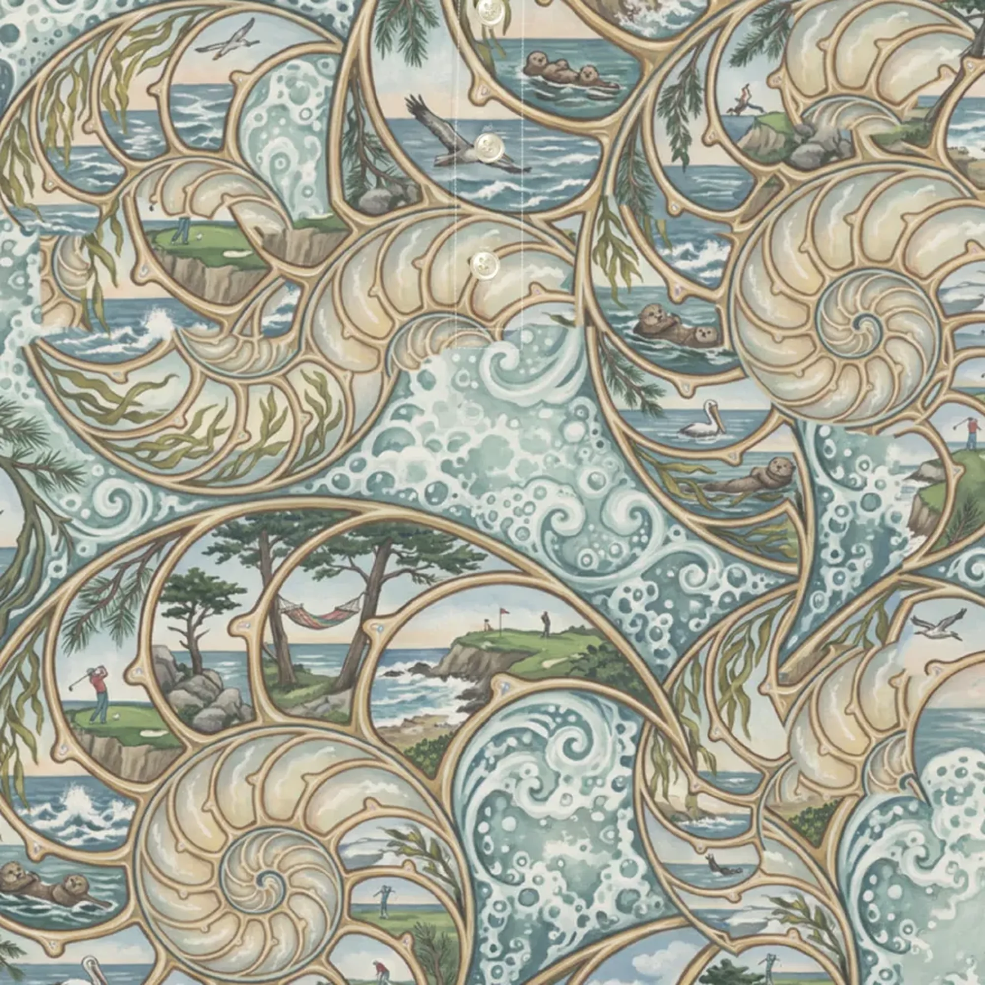 Monterey Nautilus Sun-Washed Golf Polo thumbnail, Detail