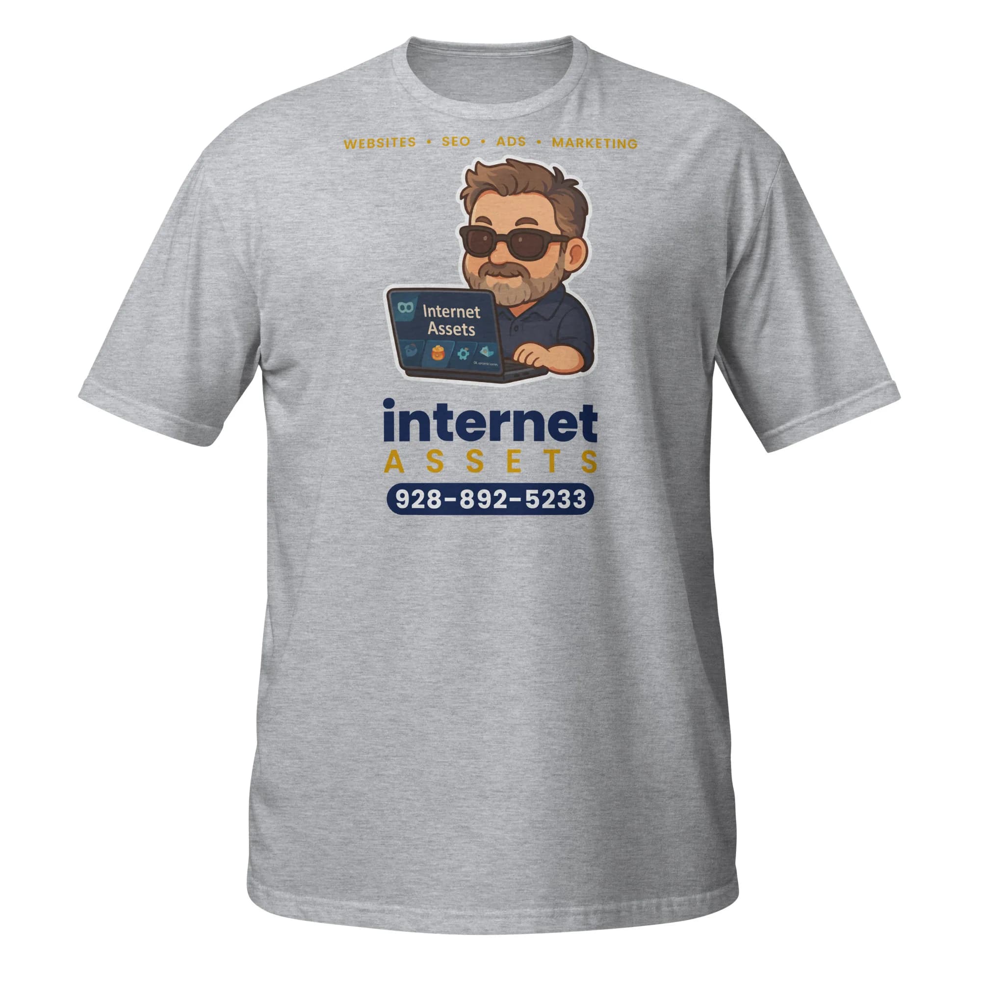 INTERNET ASSETS Character Tee thumbnail, Sport Grey