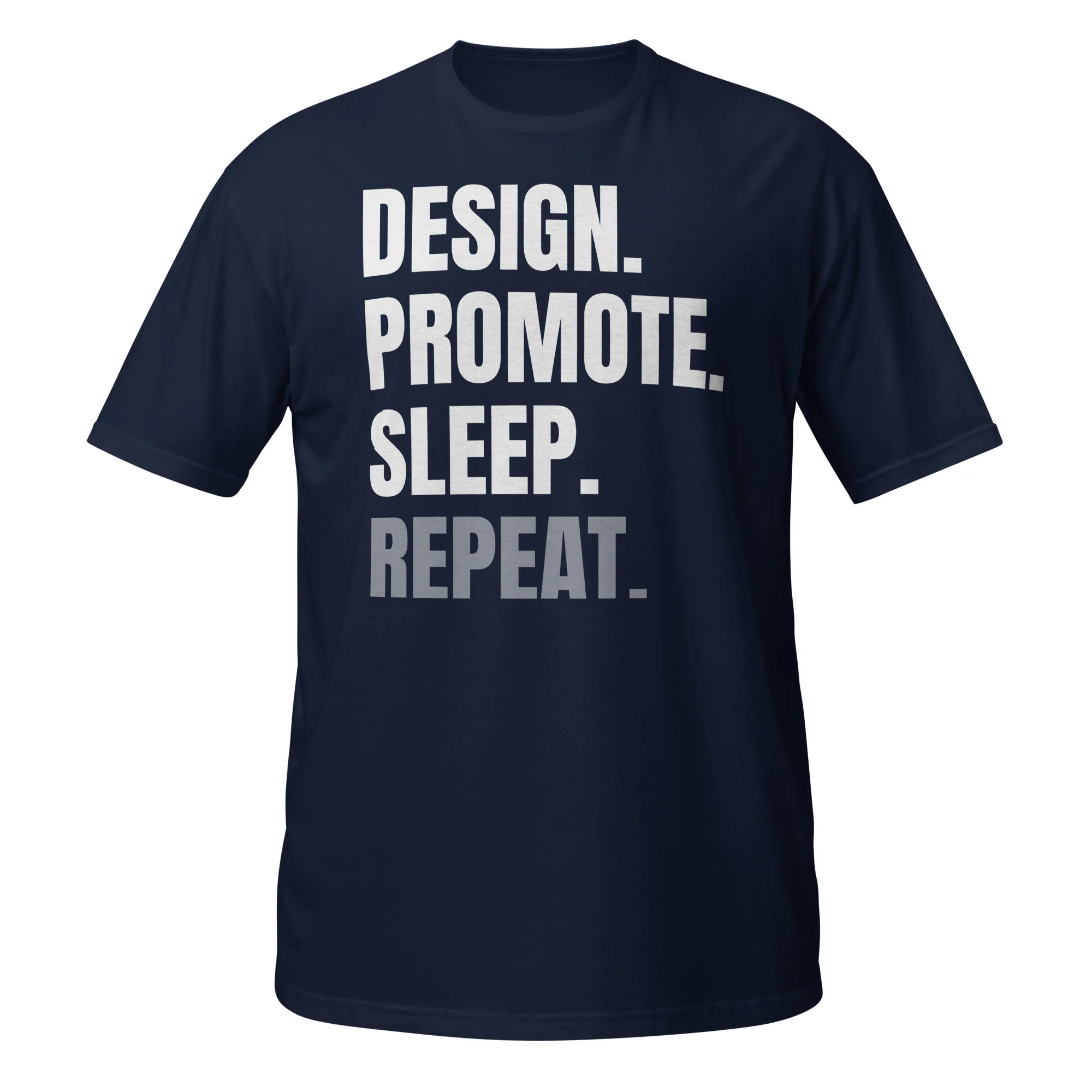 INTERNET ASSETS Design. Promote. Sleep. Repeat. Tee — Navy