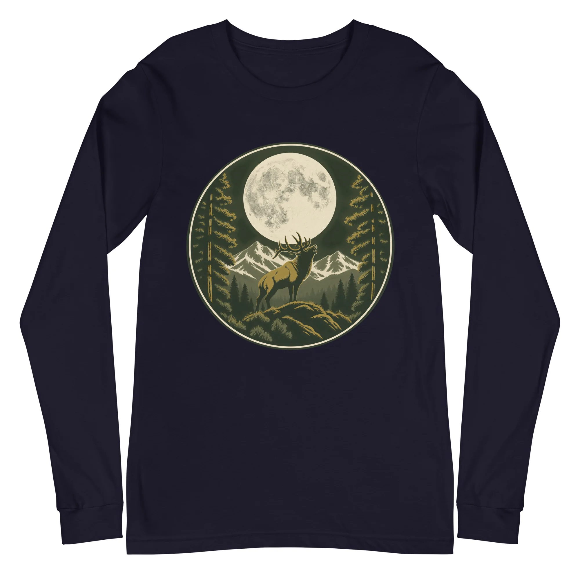 MTN High Hunter's Moon Badge Long Sleeve Tee thumbnail, Navy