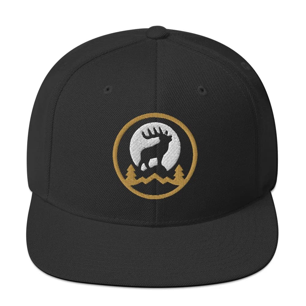 MTN High Hunter's Moon Embroidered Trucker Hat (Yupoong 6089M) — Black