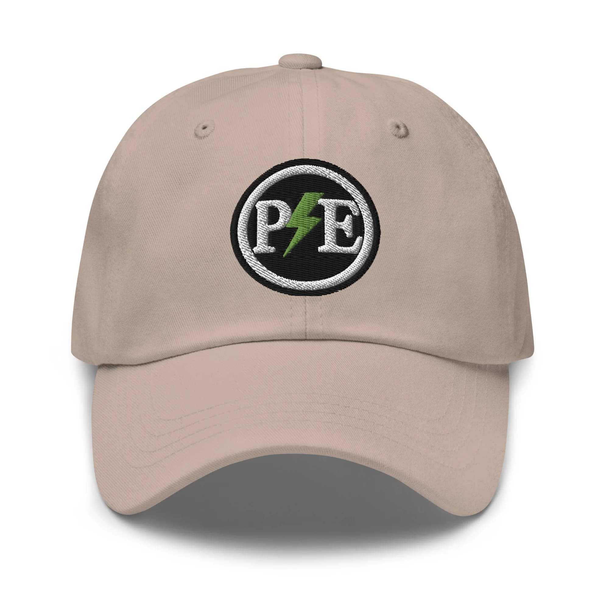 Pinetop Electric Embroidered Dad Hat thumbnail, Stone