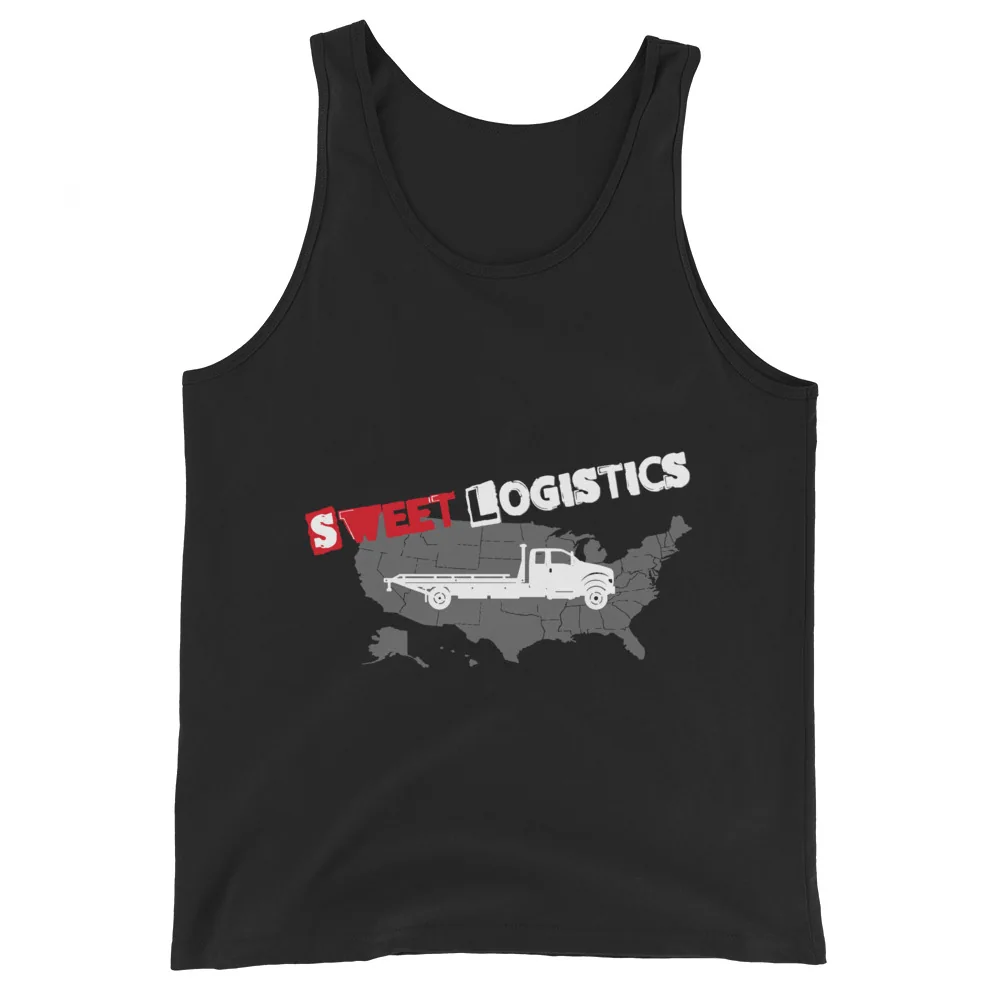 Sweet Logistics Black Logo Tank Top — Black