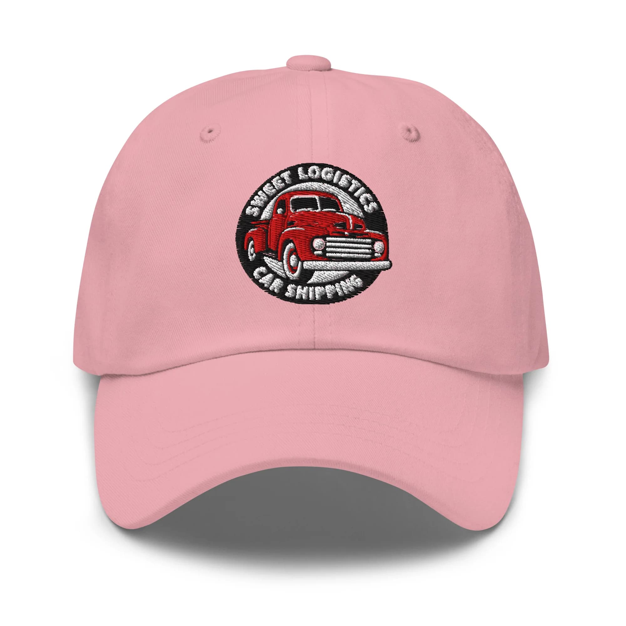 Sweet Logistics Embroidered Dad Hat thumbnail, Pink