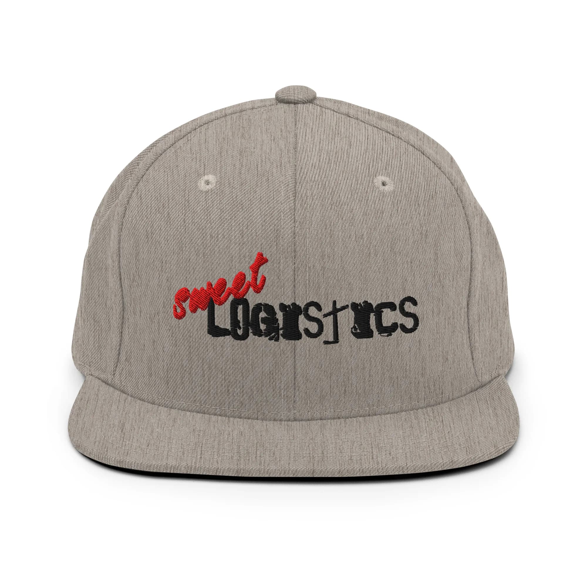 Sweet Logistics Embroidered Snapback — Heather Grey