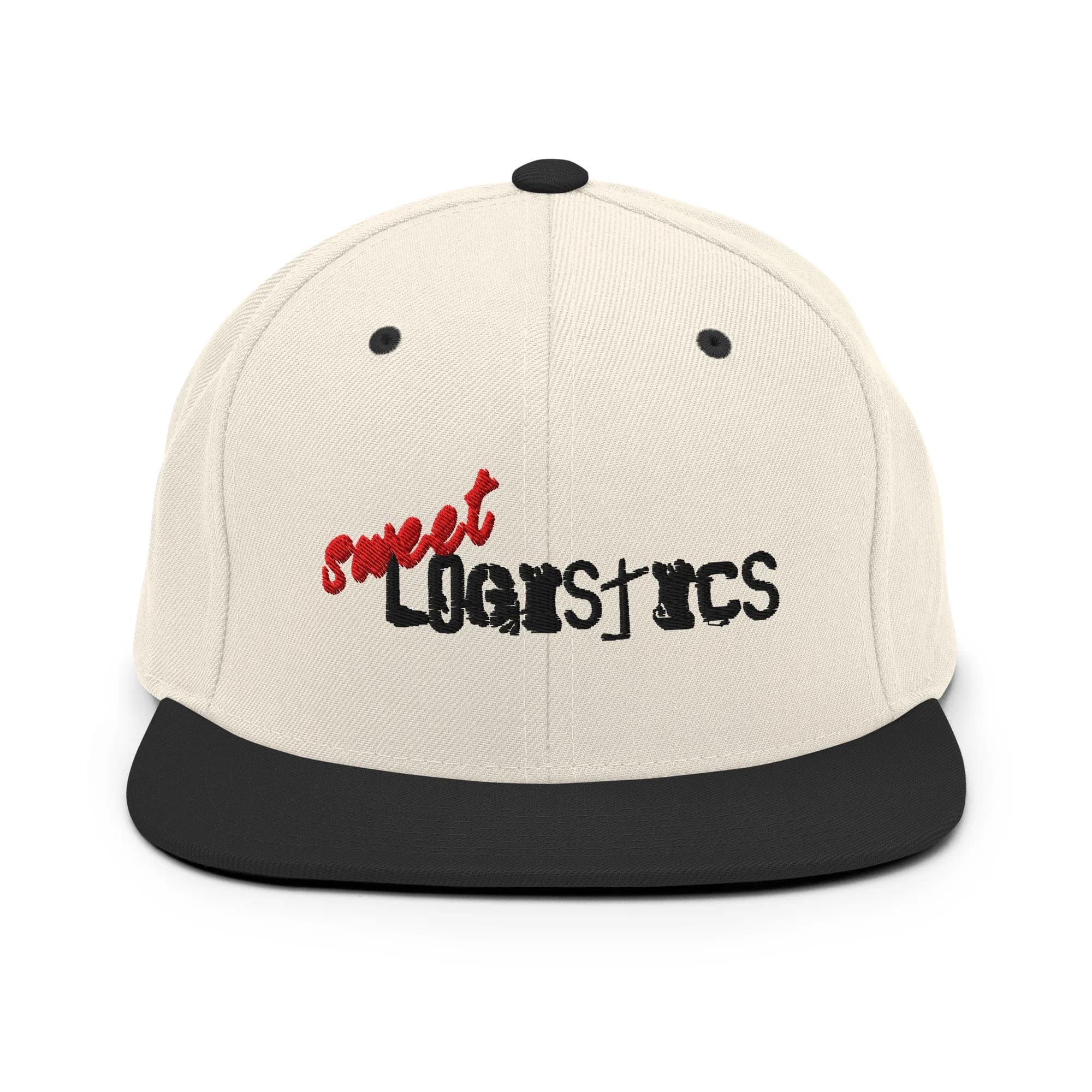Sweet Logistics Embroidered Snapback thumbnail, Natural/ Black