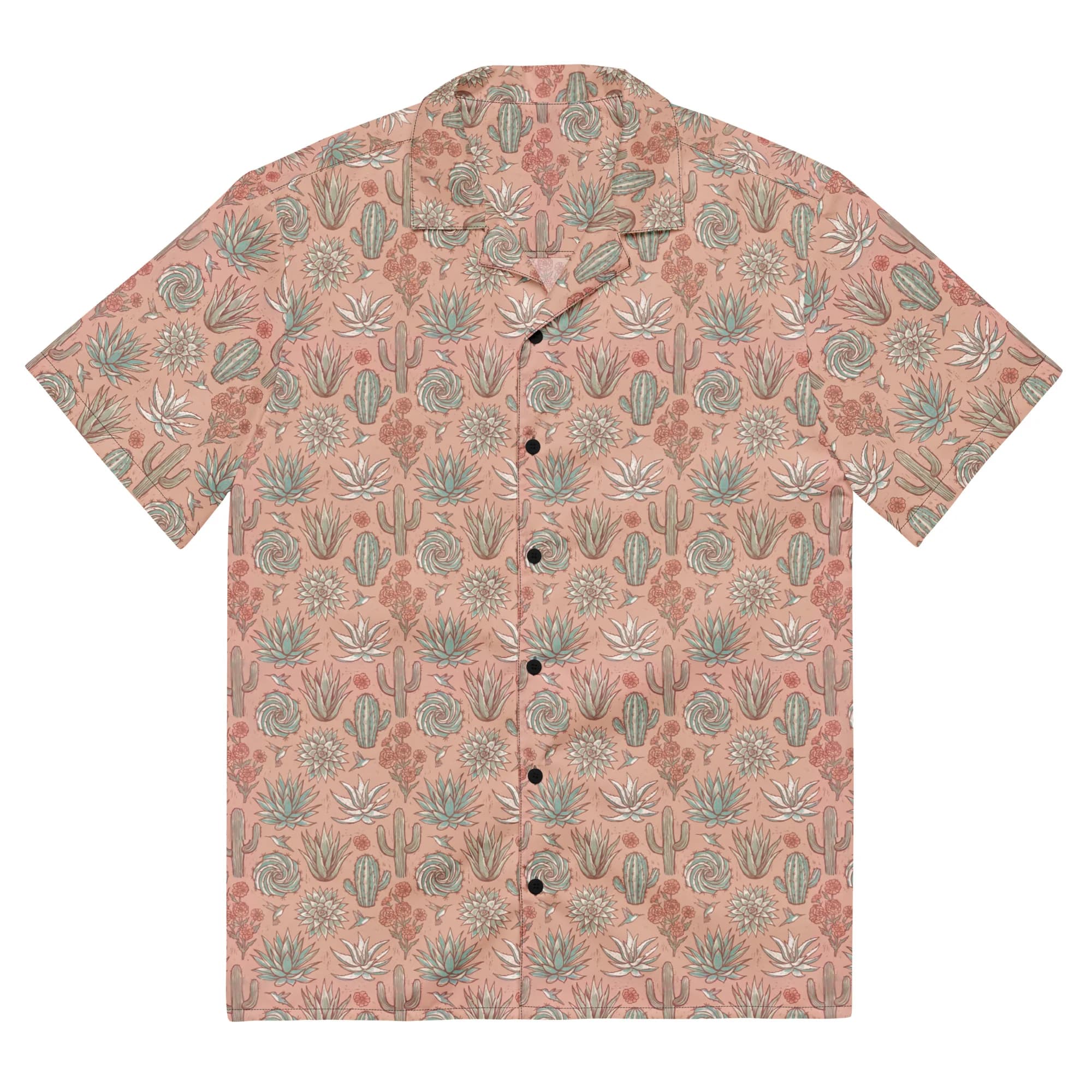 Agave Golden Spiral Golf Button Shirt (Button shirt)