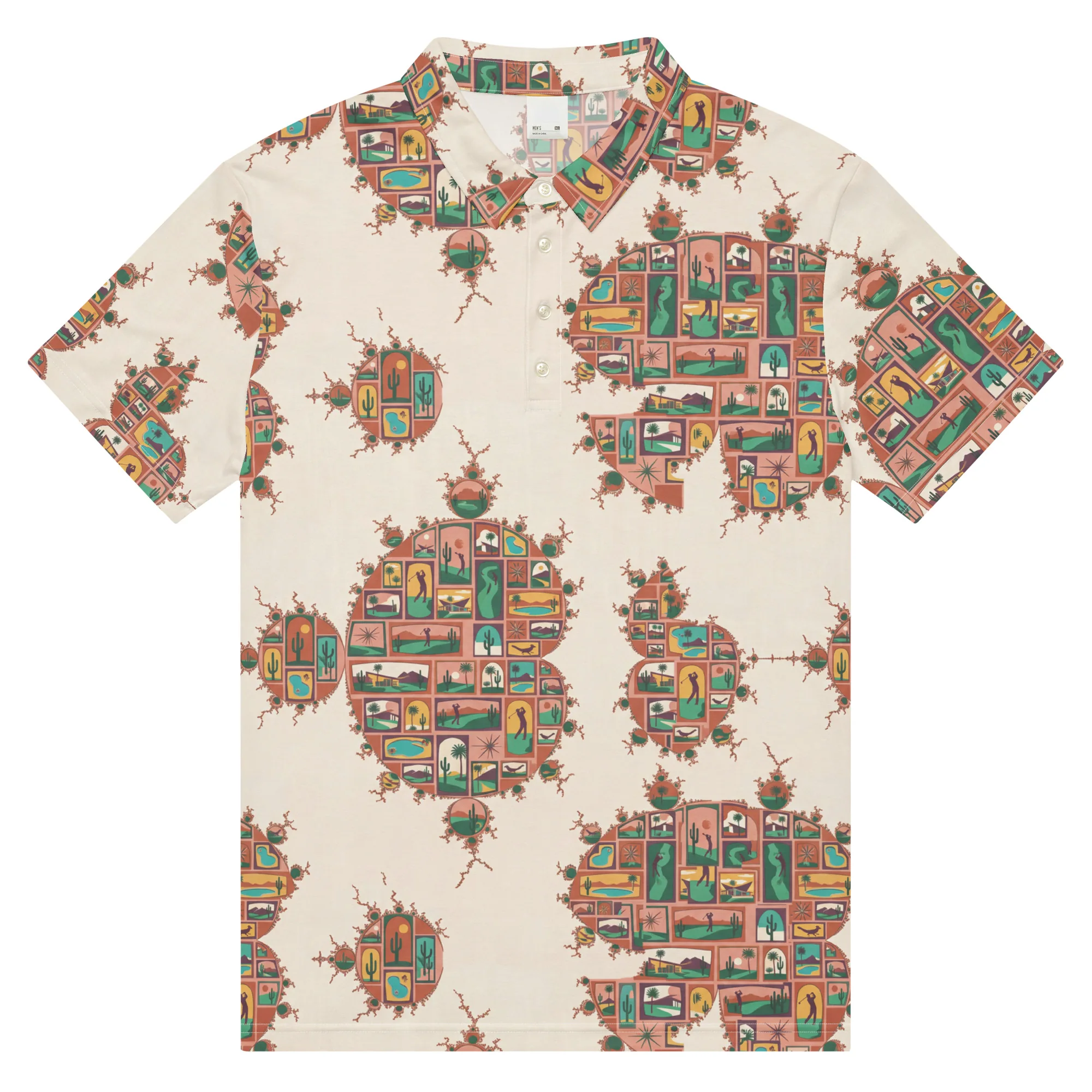 Desert Mandelbrot Golf Polo (Polo)