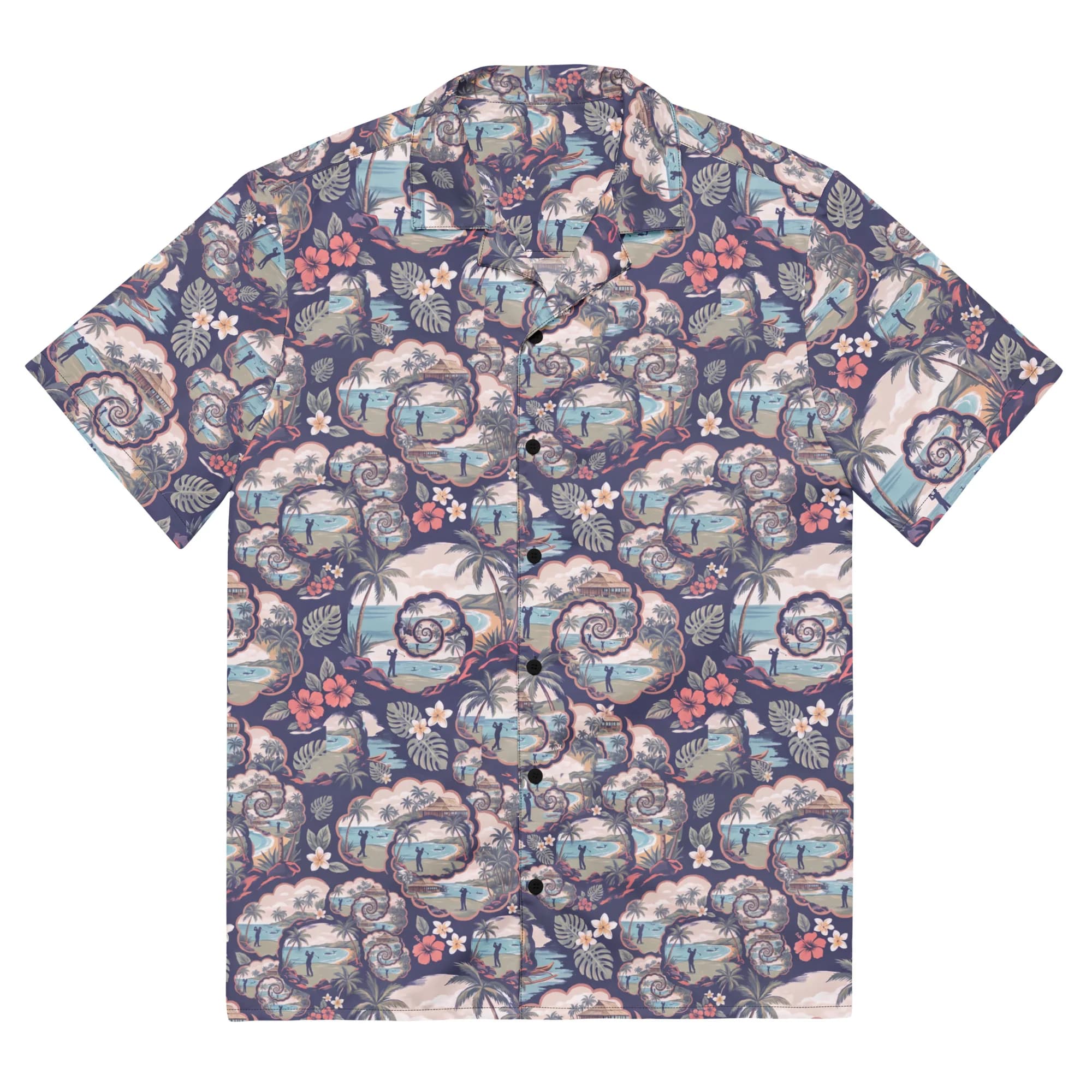 Kapalua Fractal Windows Golf Button Shirt (Button shirt)