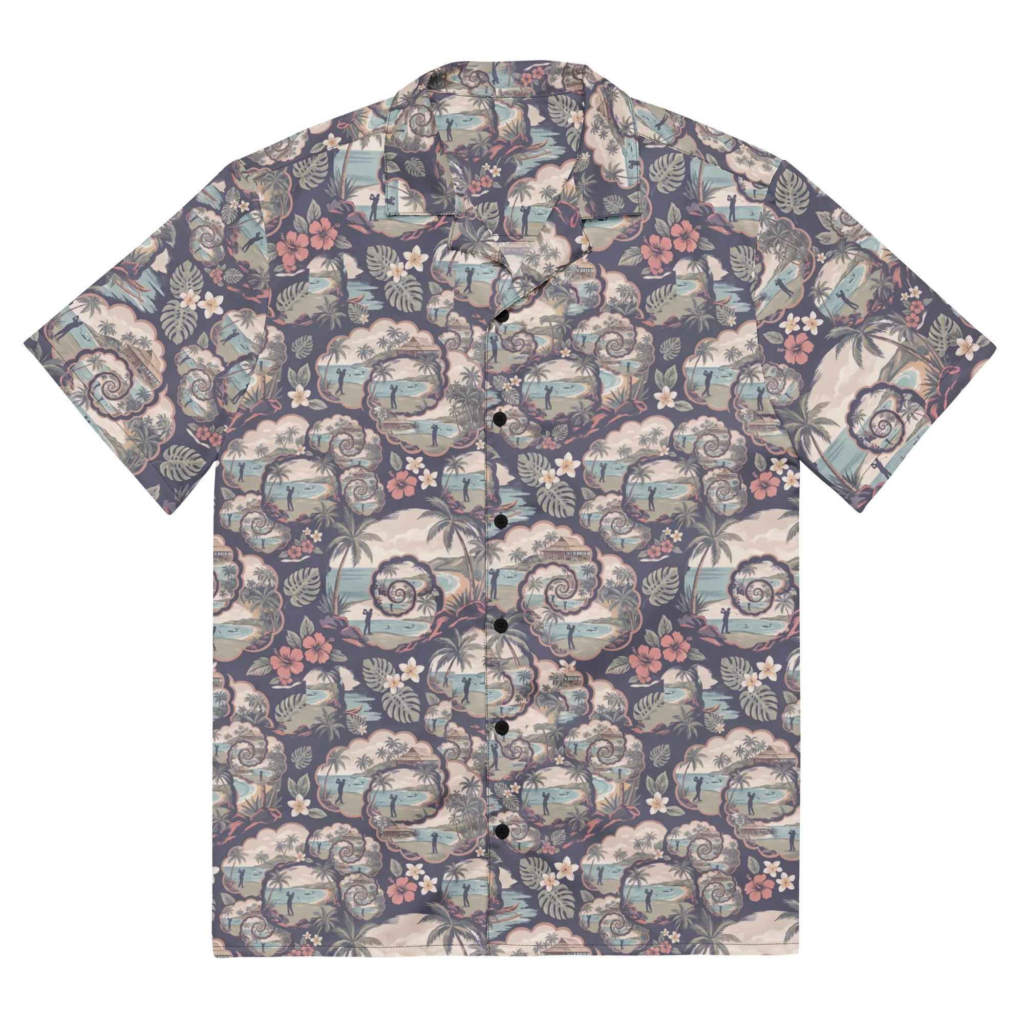 Kapalua Fractal Windows Sun-Washed Golf Button Shirt (Button shirt)