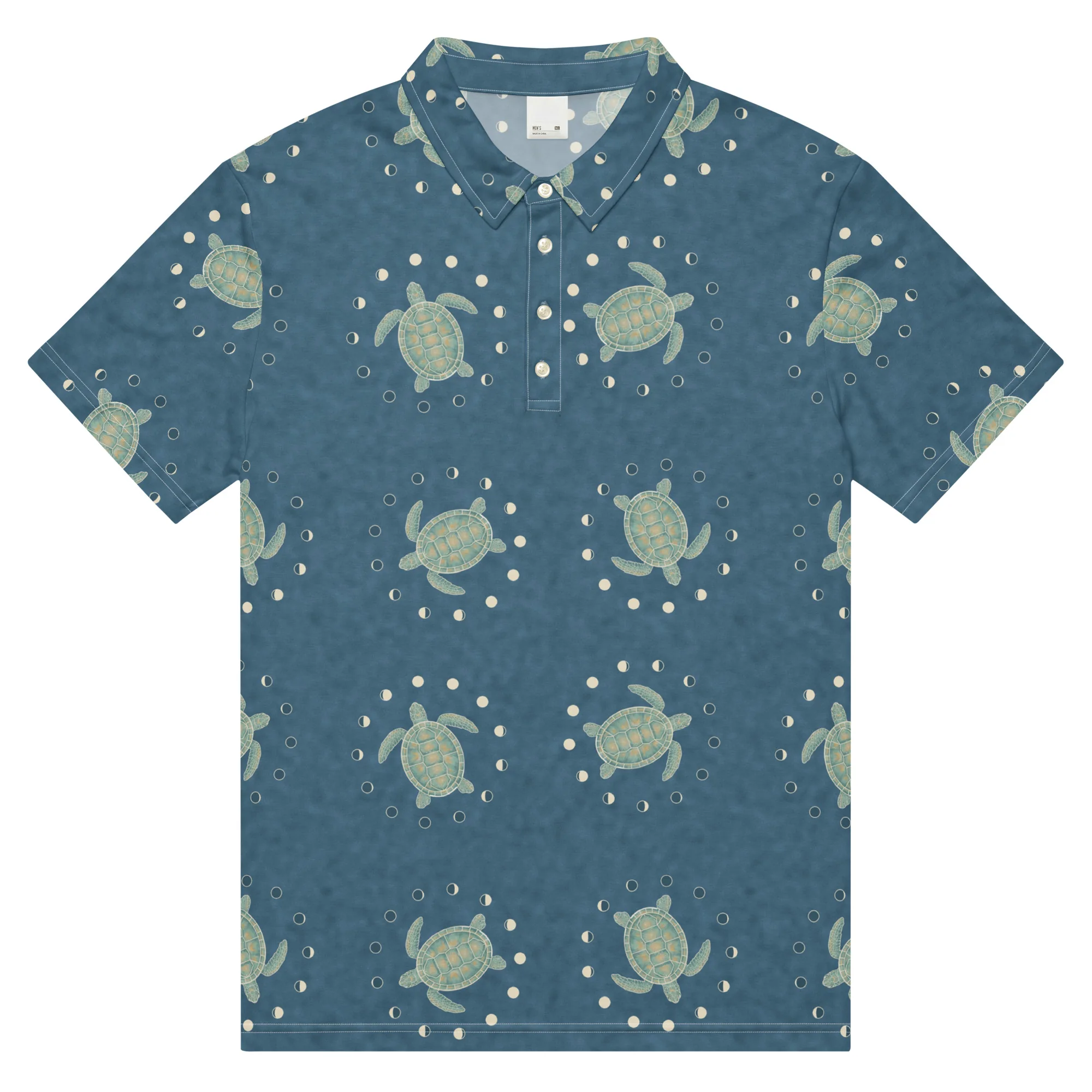 Turtle Shell 13 Moon Phases Golf Polo (Polo)