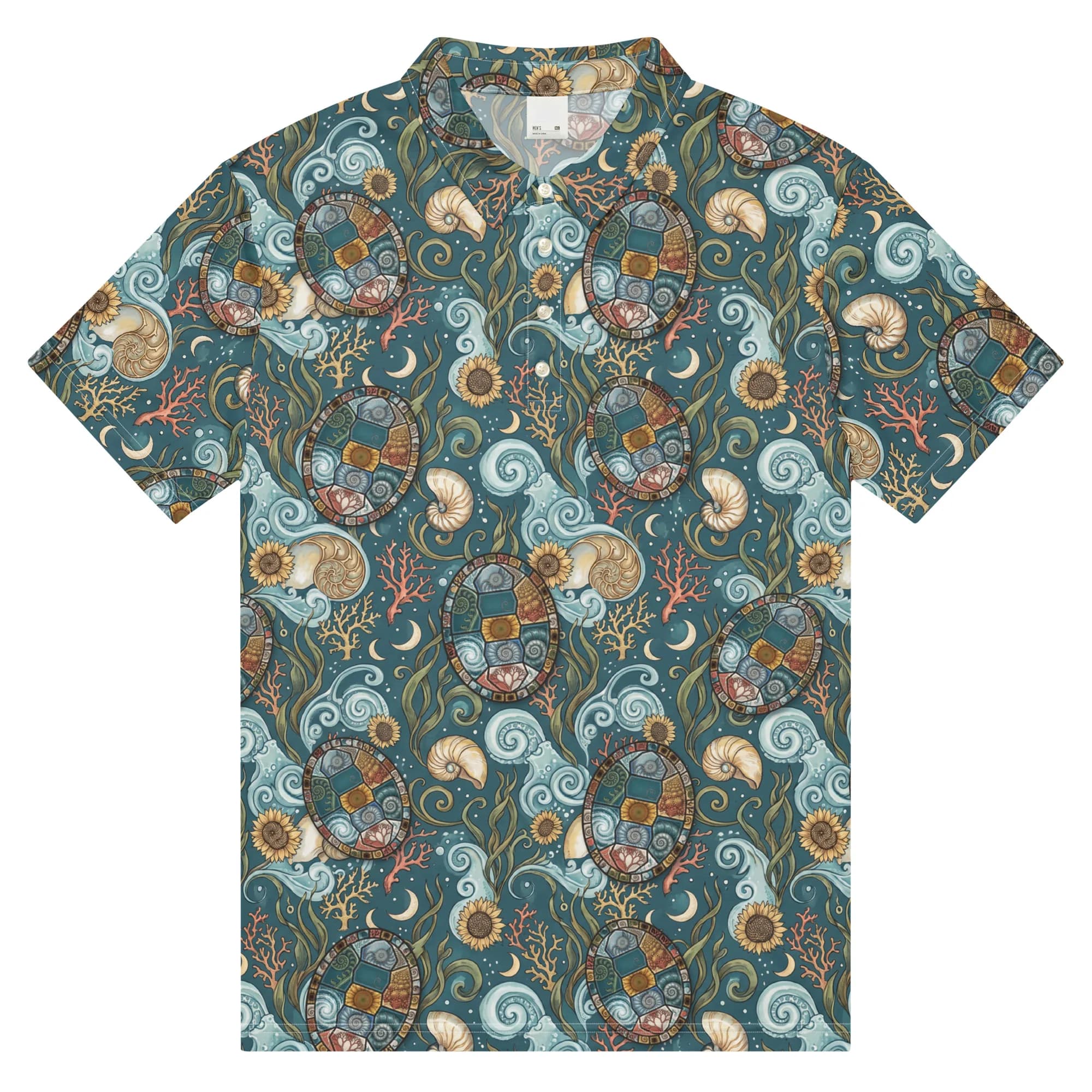 Turtle Shell 13 Moons Golf Polo (Polo)