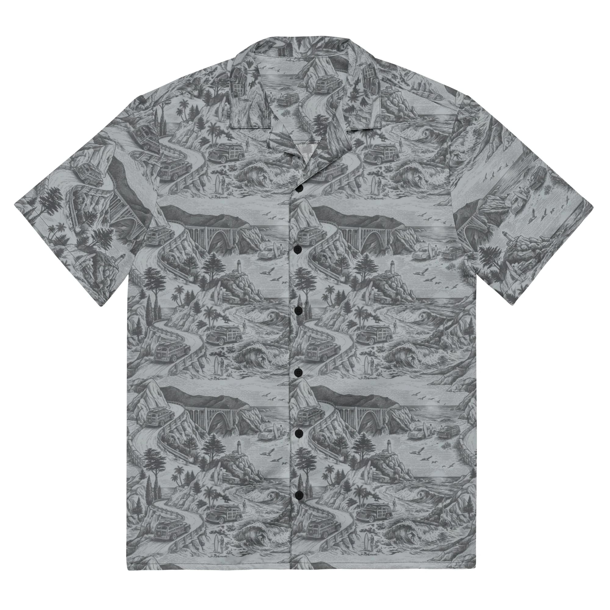 Coast Highway Woodie Aloha Button Shirt (Button shirt)