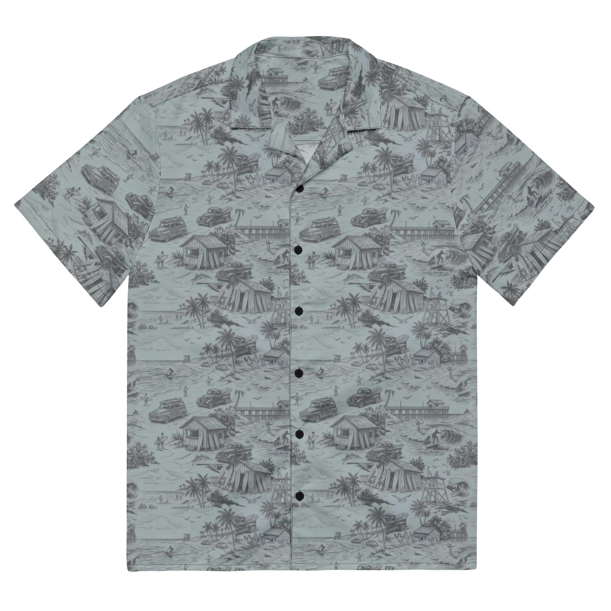 Surf City Shack Woodie Aloha Button Shirt (Button shirt)