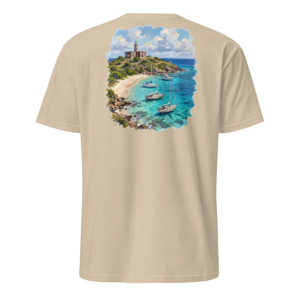 Culebrita Lighthouse Cove Painting Tee thumbnail, Sand