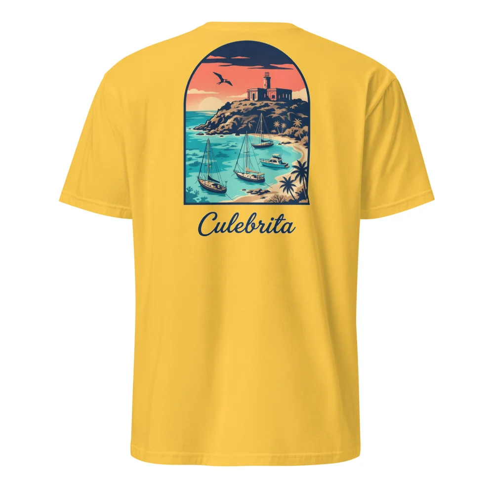 Culebrita Lighthouse Travel Poster Tee thumbnail, Daisy